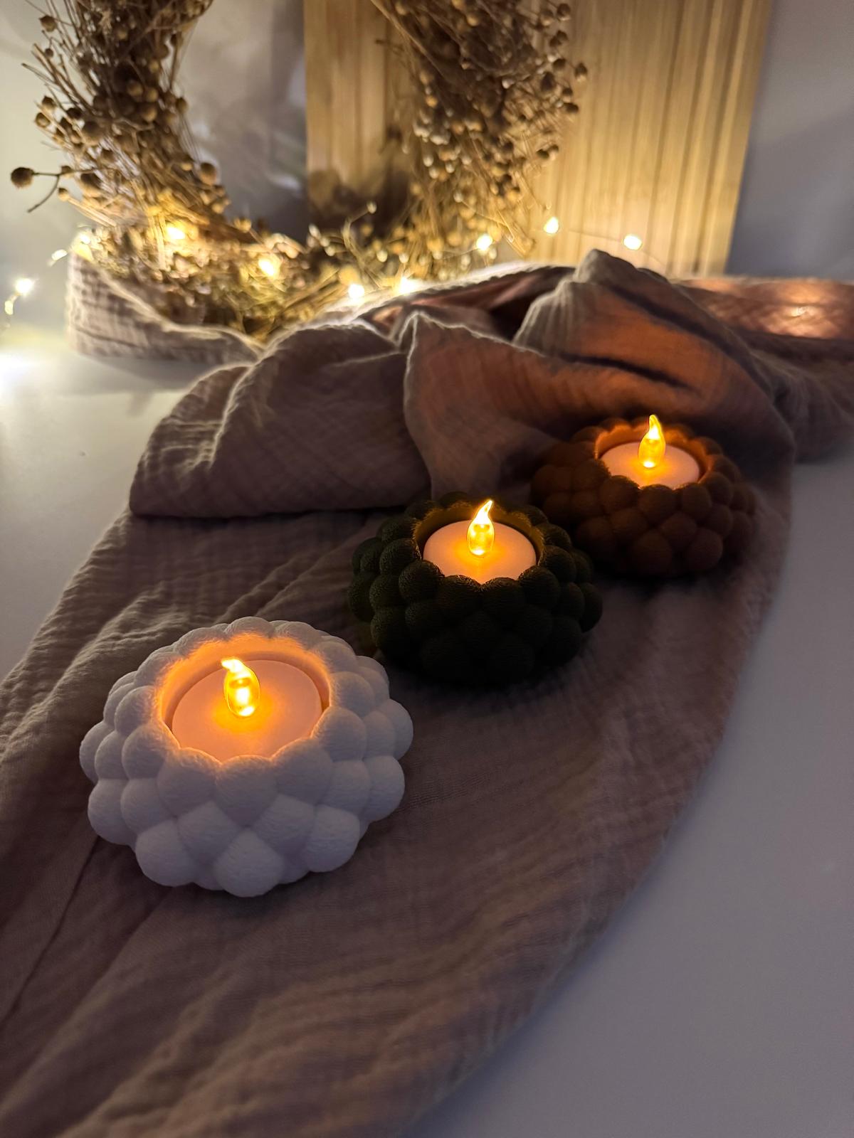 Bubble LED-Teelichhalter