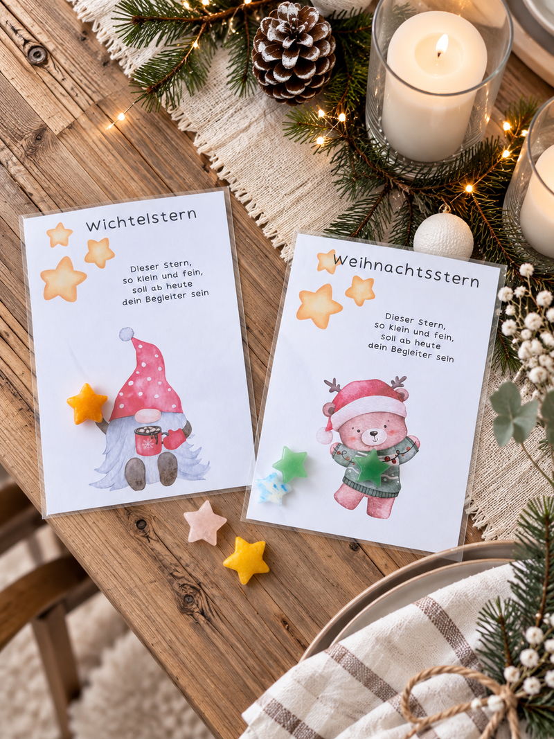 Weihnachtsstern & Wichtelstern in 5 Farben