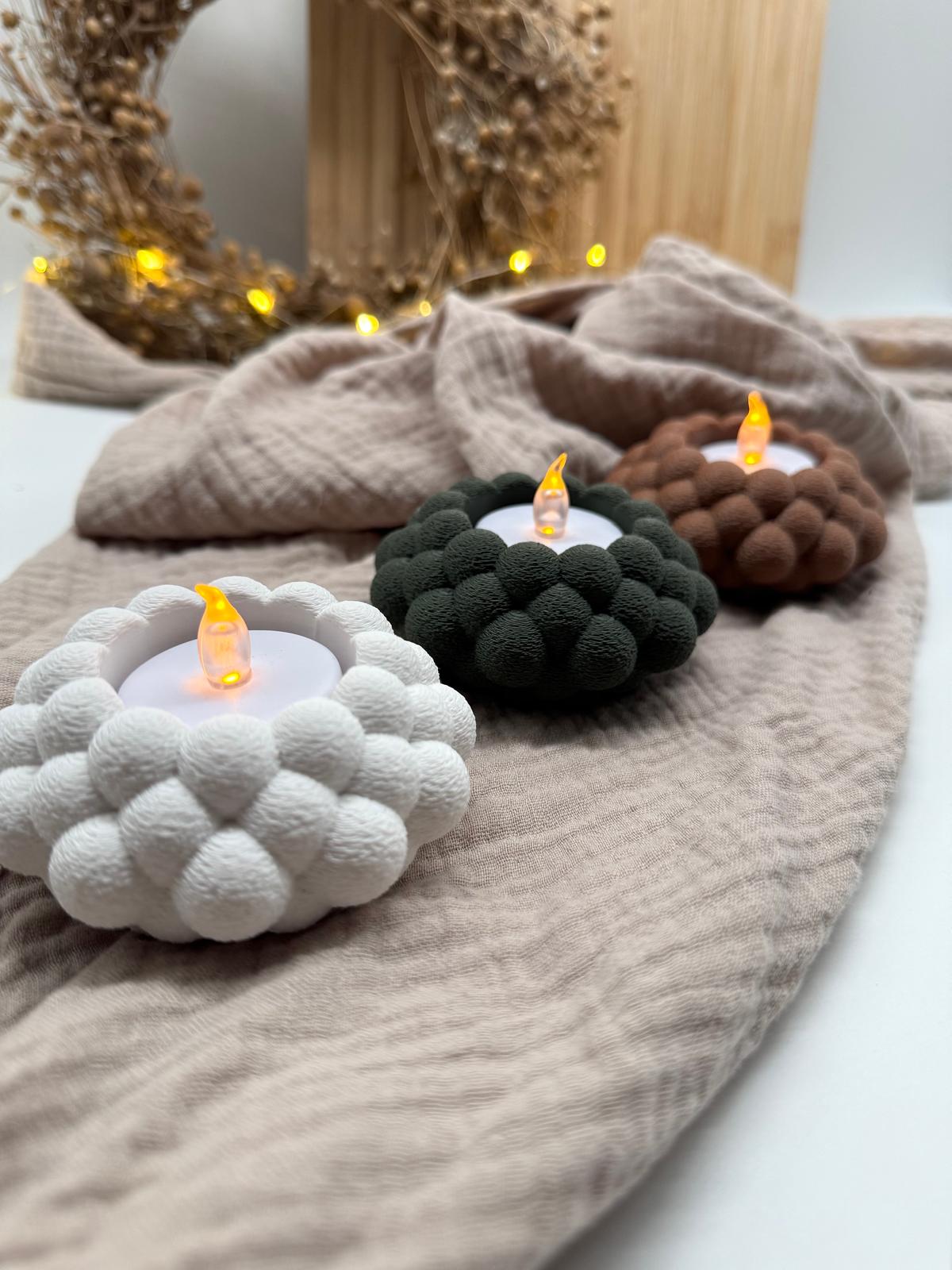 Bubble LED-Teelichhalter