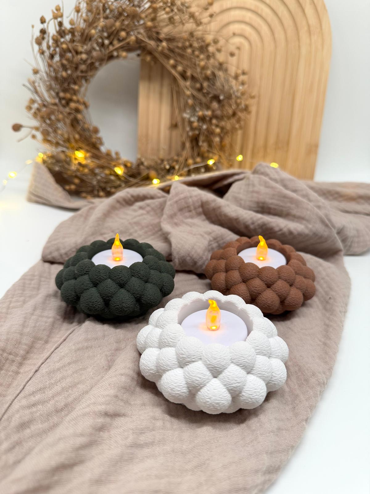 Bubble LED-Teelichhalter