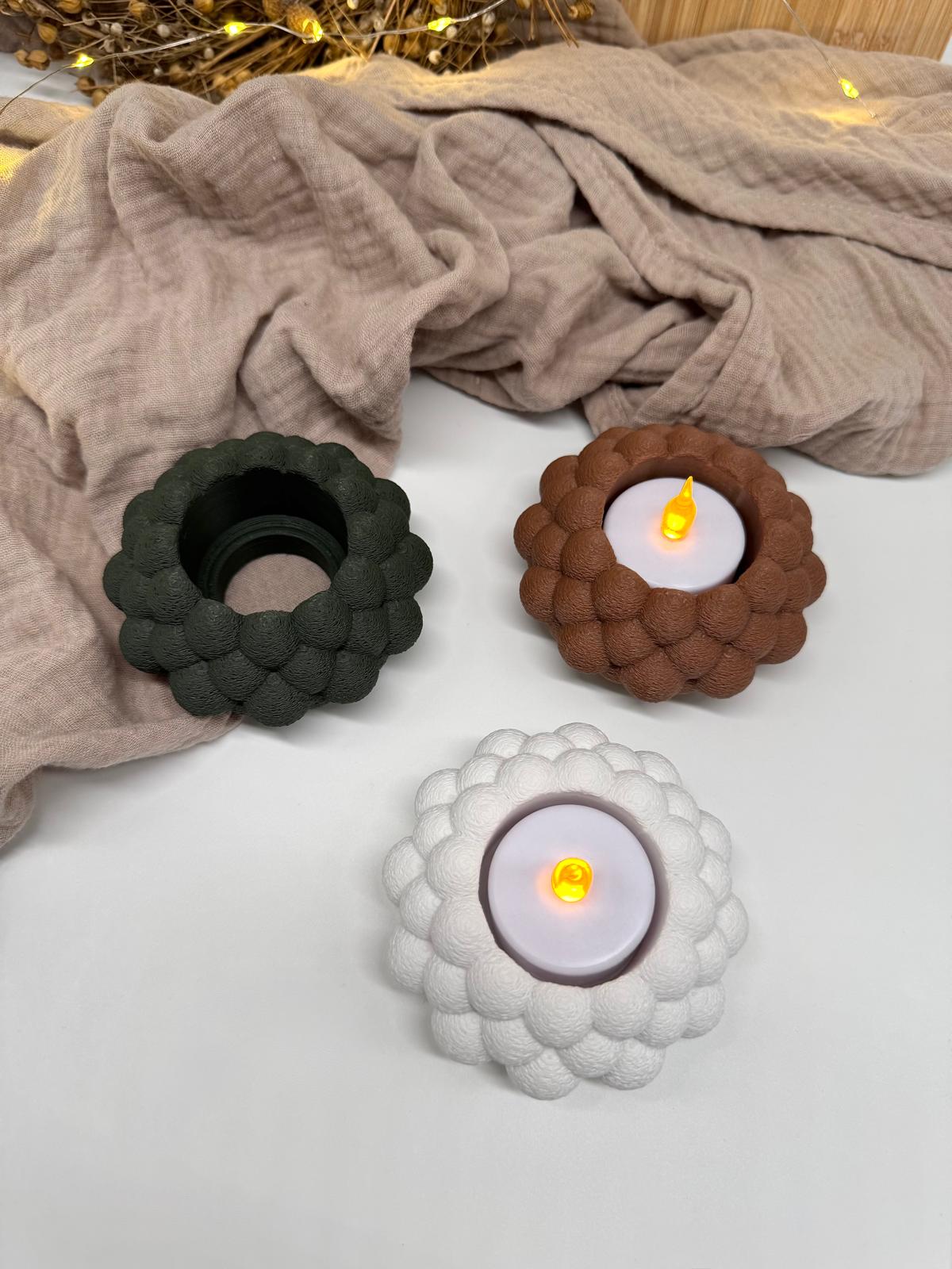 Bubble LED-Teelichhalter