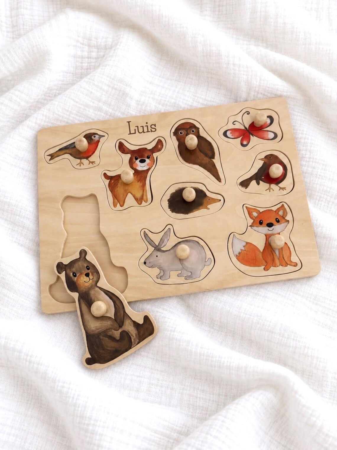 Waldtier Holzpuzzle