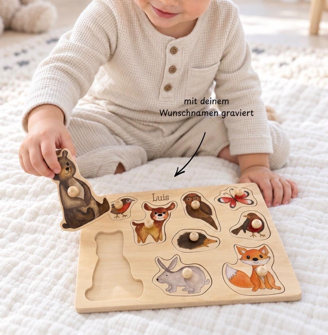 Waldtier Holzpuzzle