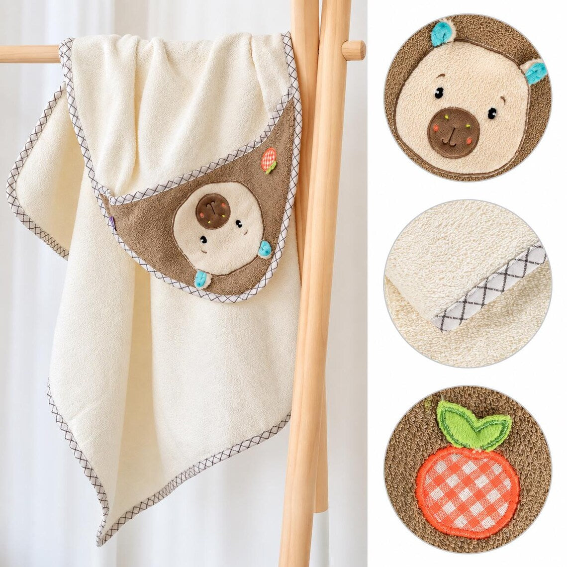 Tiere Baby Kapuzenhandtuch
