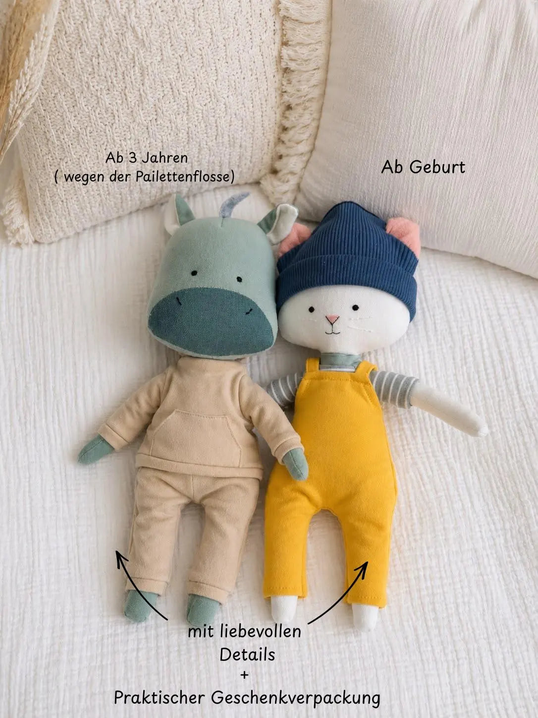 Dino-Katze Kuscheltier