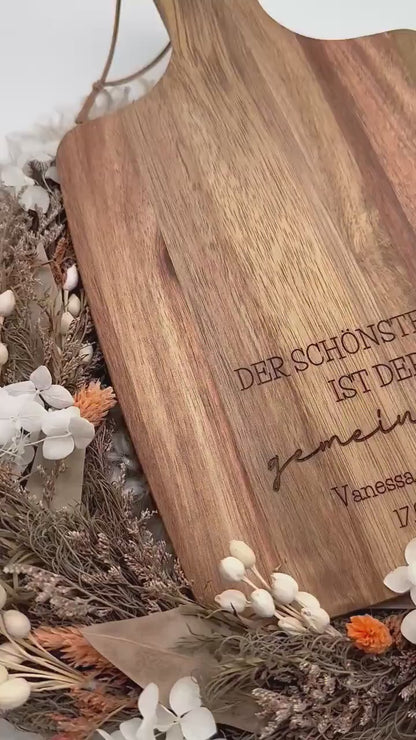 Hochzeit Schneidebrett